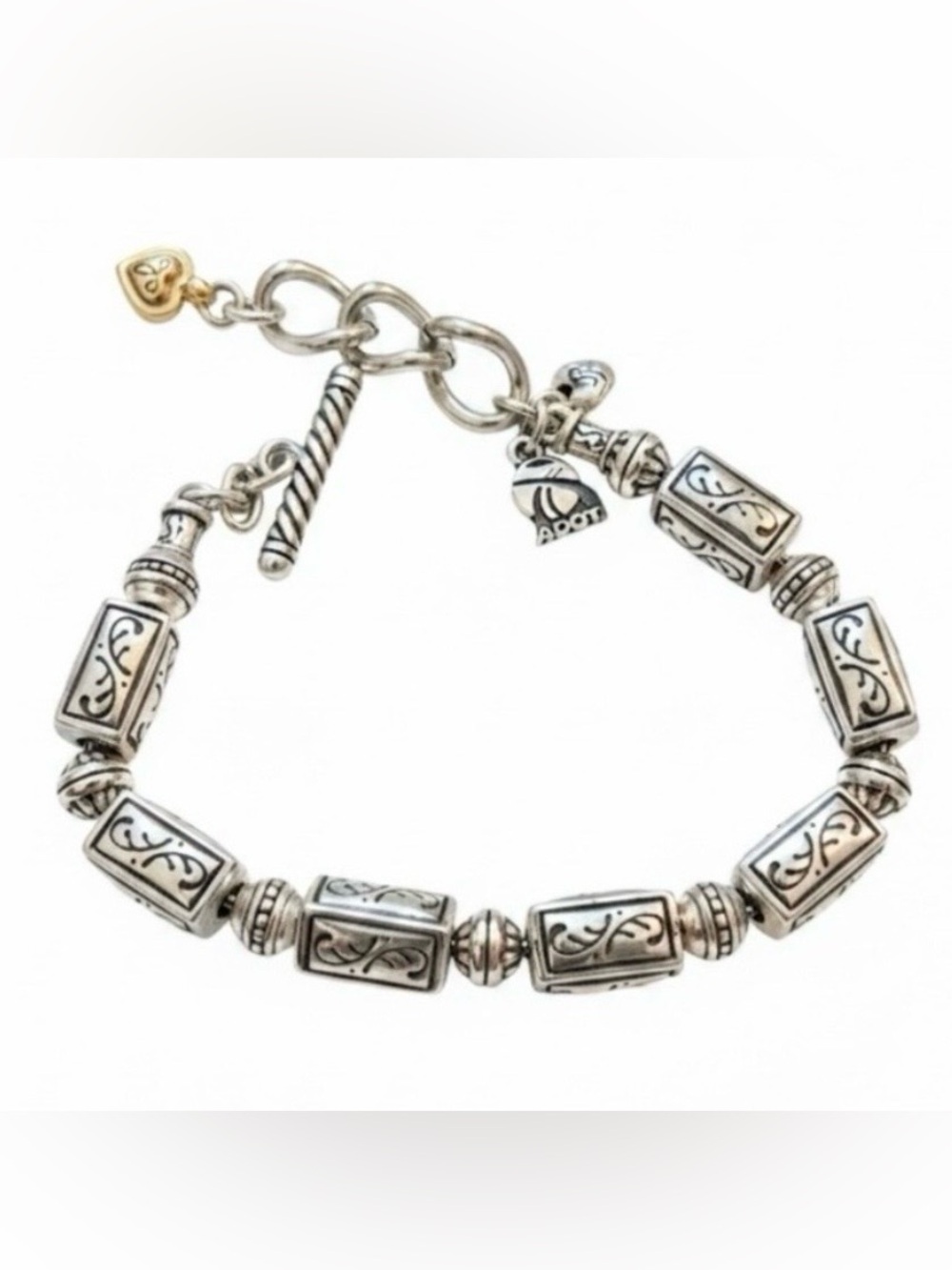 Brighton China Tale Good Fortune mixed metals rectangular bracelet